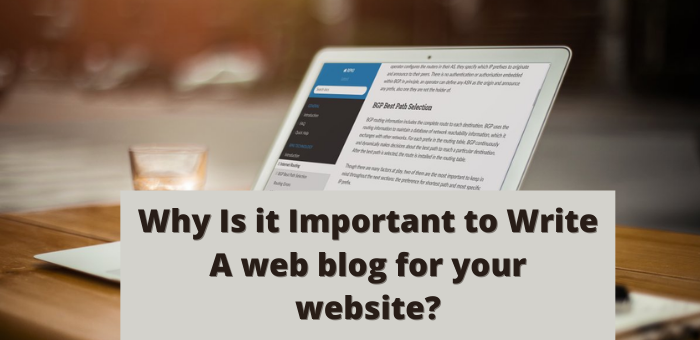 Write A web blog for your website